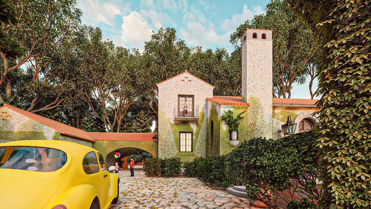'Video thumbnail for Tuscan Farmhouse Lumion 11 | Traditional Courtyard House Lumion 11 | Ammar Khan'